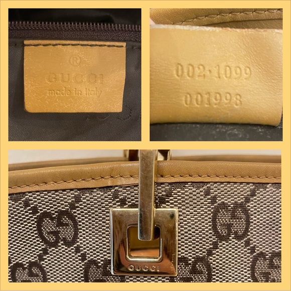 Gucci small tote canvas and mustard leather gold hardware - Picture 9 of 11